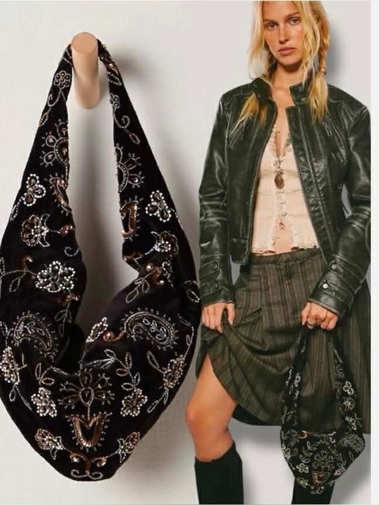 Free People Handbags - Free People "Nashville Nights" Beaded Shoulder Bag
